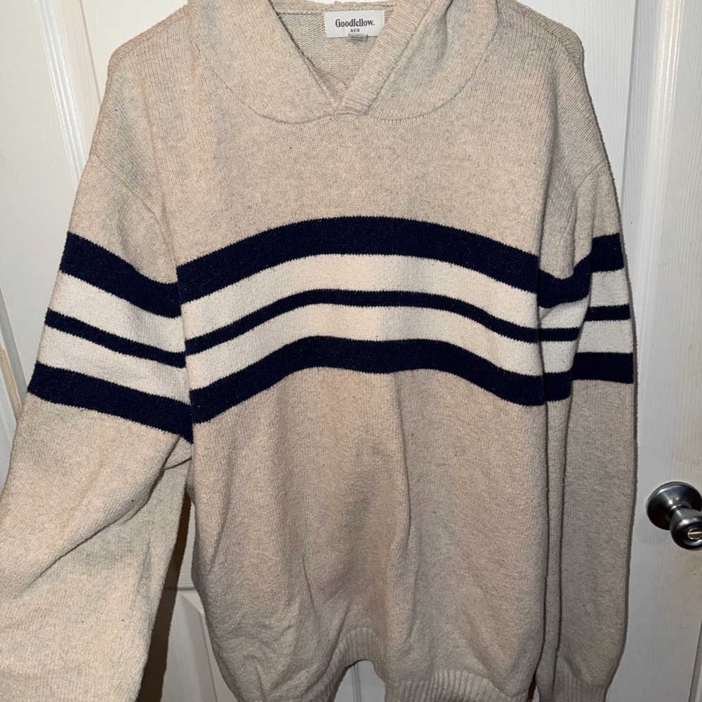 Goodfellow & Co Men's Striped Hooded Sweater